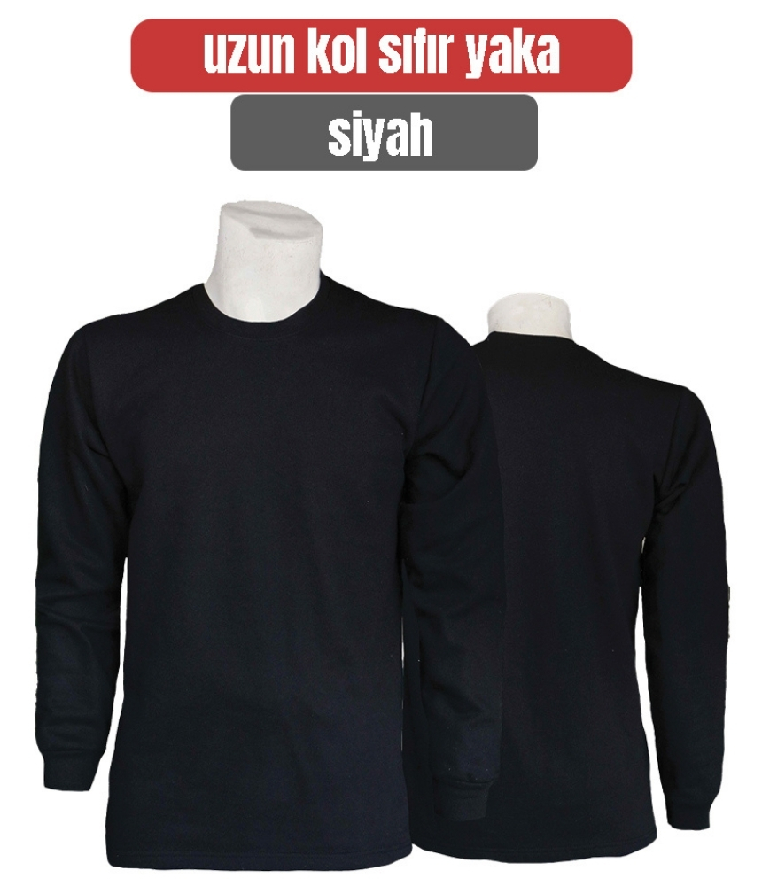 Sıfır Yaka Uzun Kol